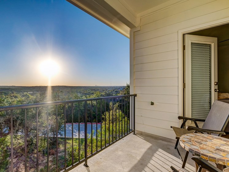 Gorgeous patio views of the Texas Hill Country